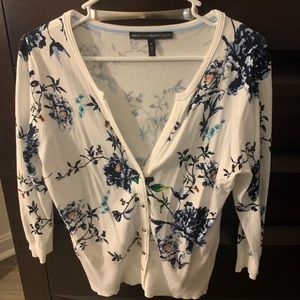 WHBM 3/4 sleeve snap button cardigan sz M